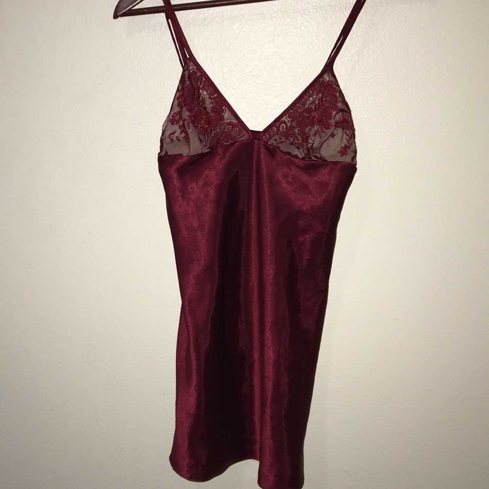 Burgundy lingerie. VS